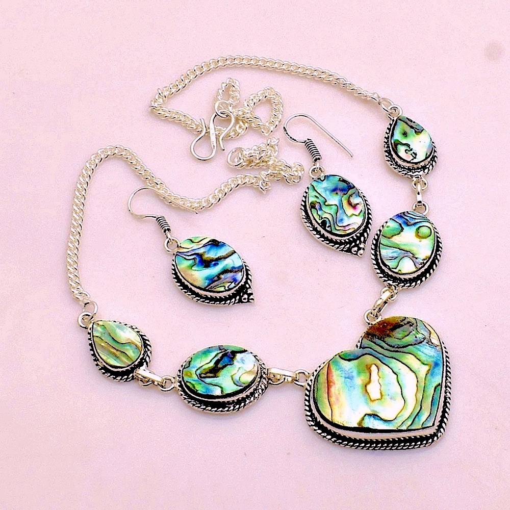 Amazing Abalone Sea Shell Necklace/Earrings